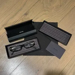 PRADA VPR18I 1AB-1O1 50mm Black Eyeglasses With Box & Case Prada | Accessories | Prada Vpr8i 1ab1o1 5mm Black  main image 2